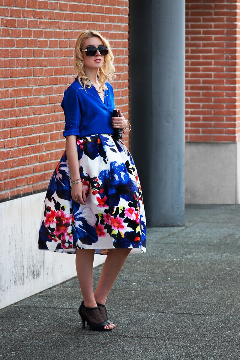 Fashion blogger Aurora Berill on what to wear with floral skirts and OVS mesh heels