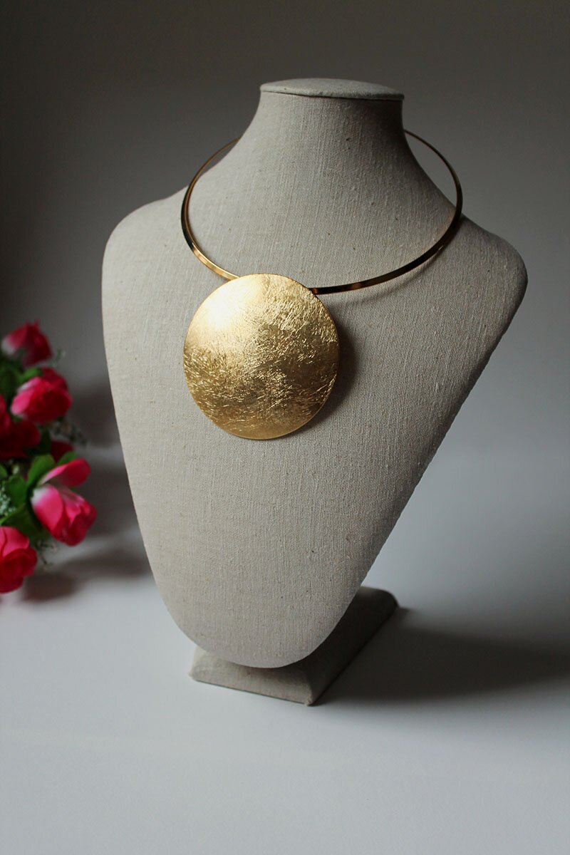 Bijou Brigitte gold disc necklace form their in tend jewelry selection